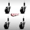 Service Caster 3.5'' SS Phenolic Wheel Swivel 1-1/8'' Expanding Stem Caster Set, 4PK SCC-SSEX20S3514-PHS-118-4 - alternate 4